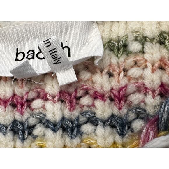 Ba&sh Bianca Multi Chunky Wool Knit Round Neck Button Cardigan Sweater XS - Picture 4 of 7